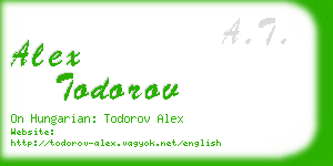 alex todorov business card